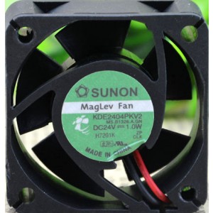 SUNON KDE2404PKV2 24V 0.8W 1.0W 2wires Cooling Fan